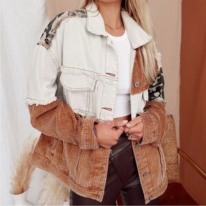 12th Tribe Corduroy Camo Patchwork Jacket